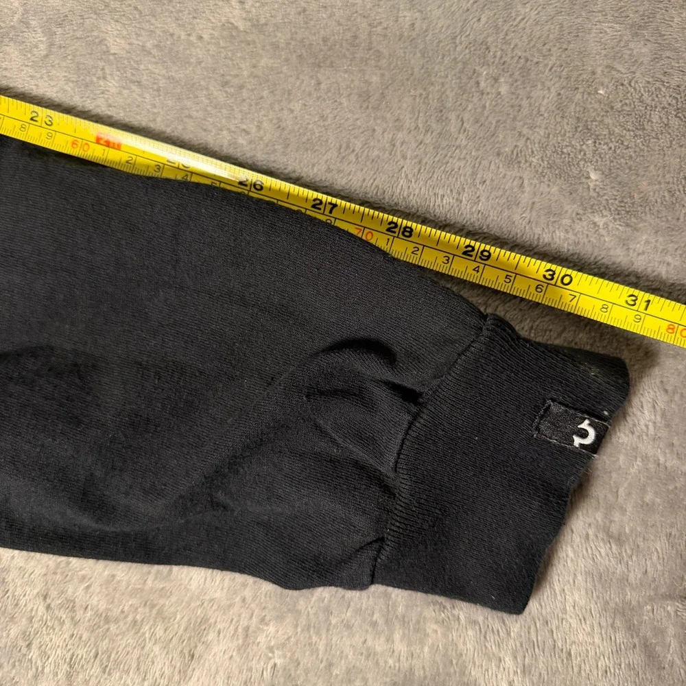 True Religion SZ Mens Large Im On The Rise Long Sleeve Graphic T-Shirt Black